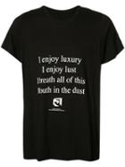 Julius - 'enjoy' Print T-shirt - Men - Cotton/modal - 2, Black, Cotton/modal