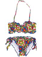 Mc2 Saint Barth Kids Teen Floral Print Bikini - Multicolour