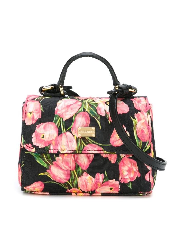 Dolce & Gabbana Kids Tulip Print Tote, Girl's, Black