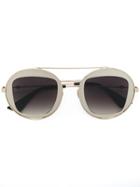 Gucci Eyewear Metal Frame Sunglasses - Brown