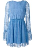 Msgm Lace Overlay Flared Dress
