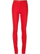 Lanvin - Skinny Trousers - Women - Cotton/linen/flax/spandex/elastane/viscose - 38, Red, Cotton/linen/flax/spandex/elastane/viscose