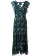 See By Chloé Floral & Dot Print Maxi Dress, Women's, Size: 38, Green, Polyester/viscose
