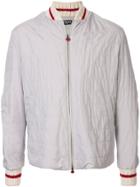 Kiton Quilted Bomber Jacket - White