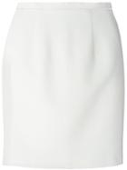 Giambattista Valli Short Pencil Skirt, Women's, Size: 38, White, Silk/cotton