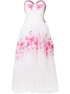 Ermanno Scervino Embroidered Bustier Gown - Multicolour