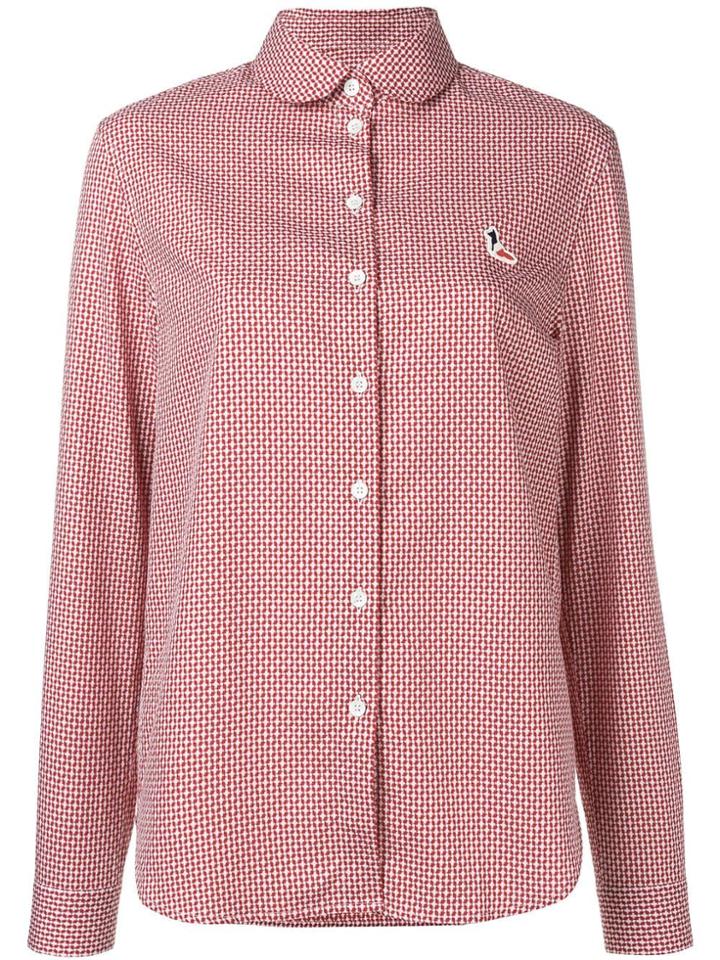 Maison Kitsuné Printed Button-up Shirt - Red