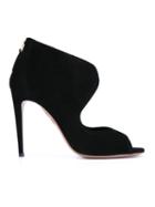 Aquazzura Bianca Sandals, Women's, Size: 37, Black, Leather/suede