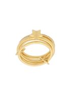 Eshvi Star Three Finger Ring - Gold