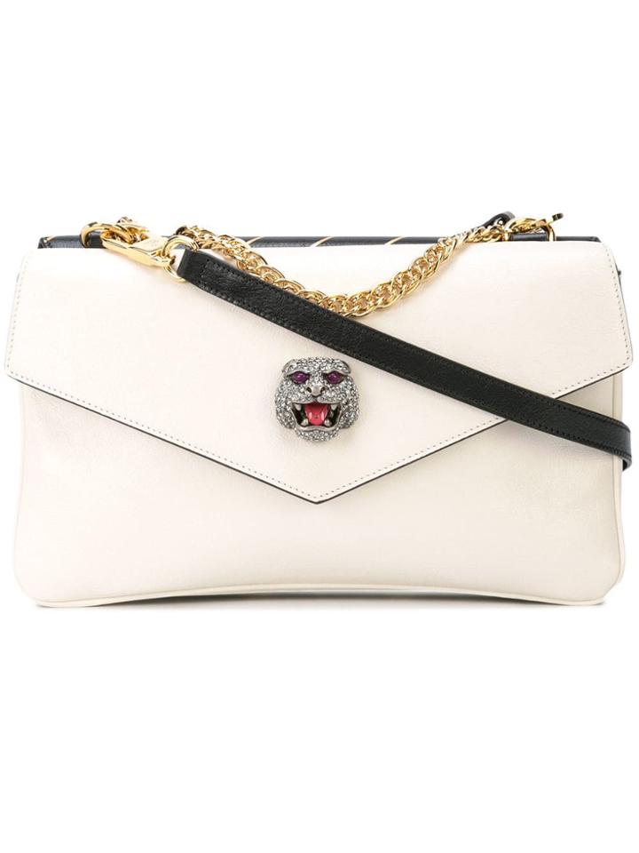 Gucci Double Contrast Shoulder Bag - White