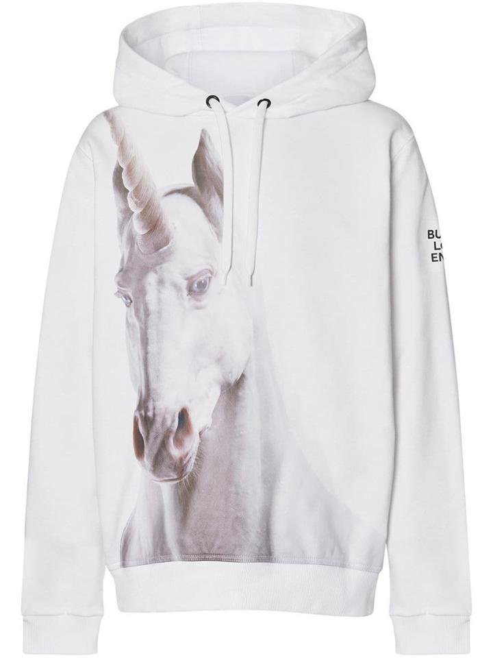 Burberry Unicorn Print Hoodie - White
