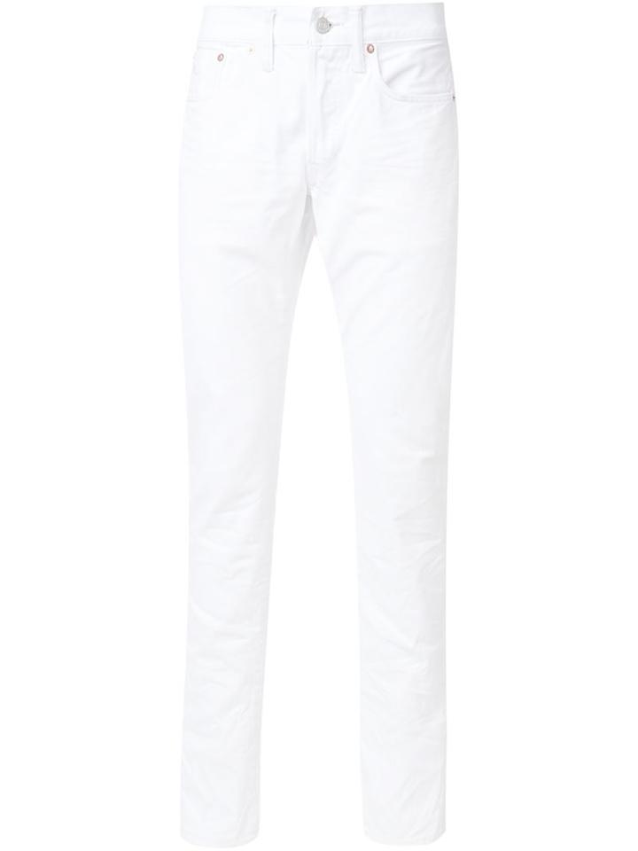 Rrl Slim Fit Jeans, Men's, Size: 36/32, White, Cotton
