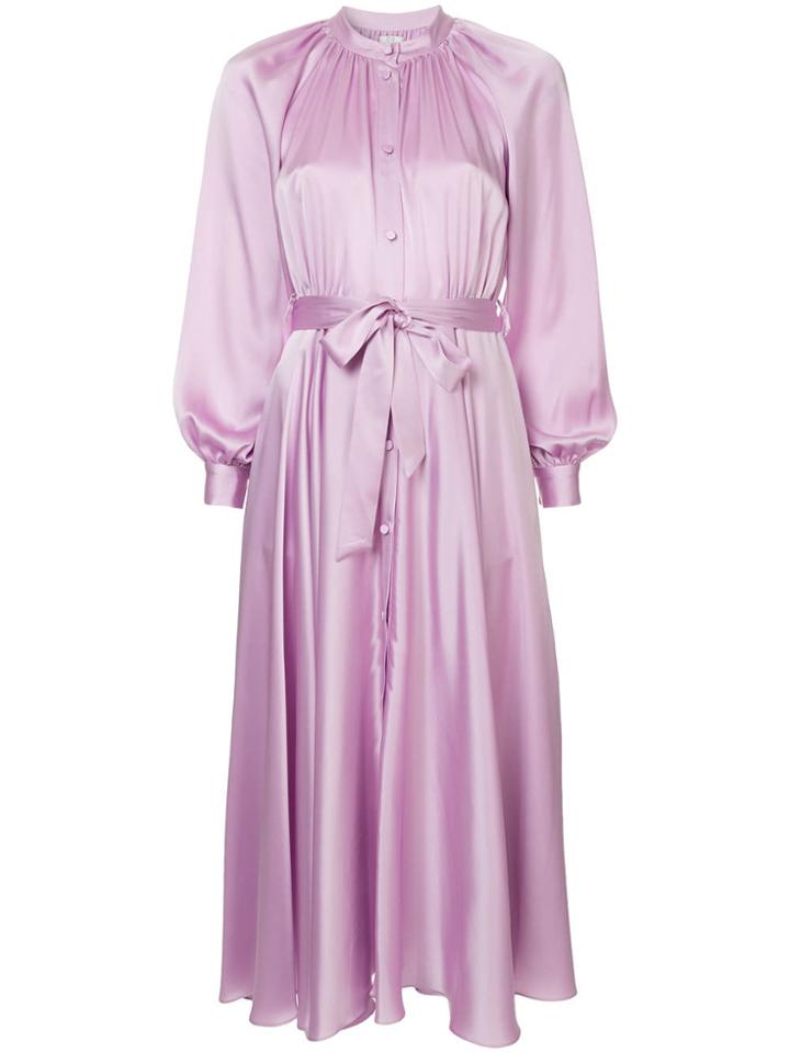 Co Belted Shirt Dress - Pink & Purple