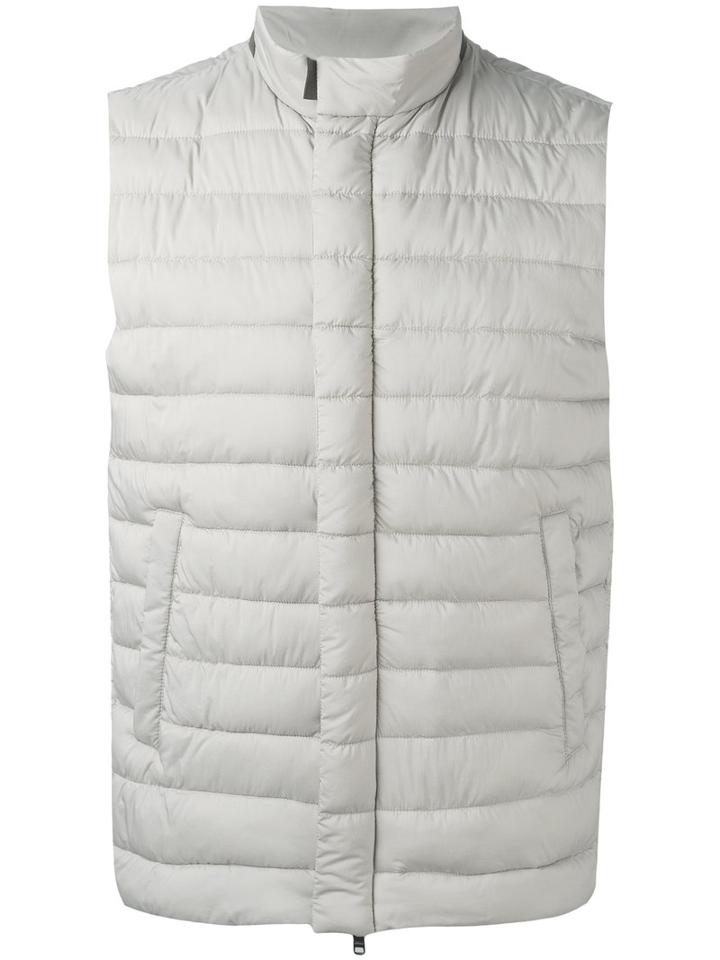 Herno Padded Vest, Men's, Size: 56, Nude/neutrals, Polyamide/polyurethane/polyester