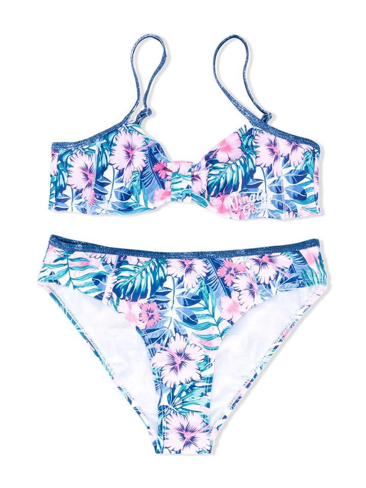 Vingino - Floral Print Bikini Set - Kids - Polyamide/polyester/spandex/elastane - 16 Yrs, Blue