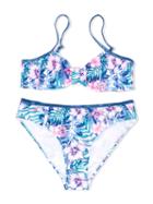 Vingino - Floral Print Bikini Set - Kids - Polyamide/polyester/spandex/elastane - 16 Yrs, Blue