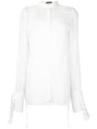 Open Back Shirt - Women - Silk/cotton - 38, White, Silk/cotton, Ann Demeulemeester