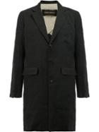 Uma Wang Notched Lapel Single-breast Coat, Men's, Size: Small, Black, Cotton/linen/flax/viscose