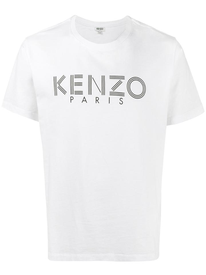 Kenzo White Classic Logo Print T Shirt