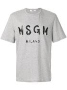 Msgm Logo T-shirt - Grey