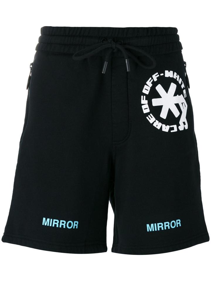 Off-white Track Shorts, Men's, Size: Small, Black, Cotton