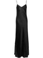 Galvan V-neck Slip Dress - Black
