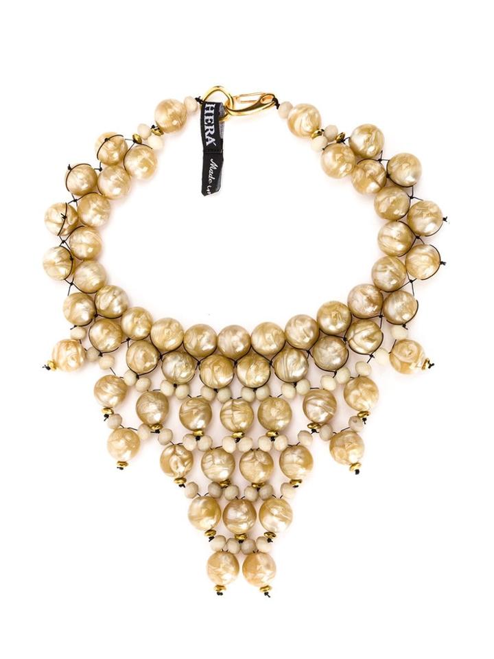 Afroditi Hera Beaded Necklace - Neutrals