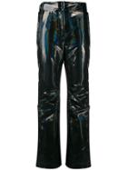 Fendi Hologram Effect Straight-cut Trousers - Black