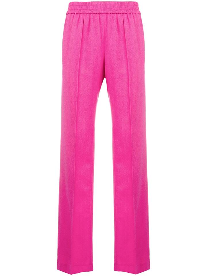 Msgm Elasticated Waist Trousers - Pink & Purple