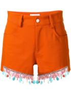 Au Jour Le Jour Beaded Trim Shorts - Orange