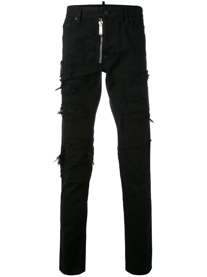 Dsquared2 Denim Ripped Side Jeans - Black