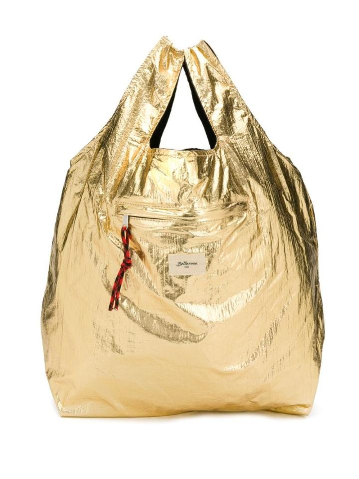 Bellerose Pilon Metallic Shopping Tote Bag - Gold