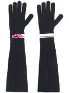 Prada Long Technical Gloves - Black