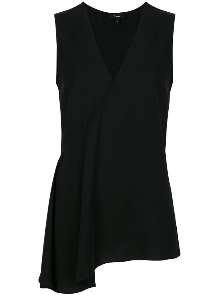 Theory Asymmetric Blouse - Black