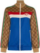 Gucci Logo Print Track Jacket - Blue