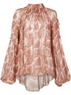 Adam Lippes All-over Print Blouse - Neutrals