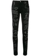 John Richmond Embellished Skinny Jeans - Black