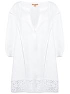 Ermanno Ermanno Lace Hem Kaftan - White