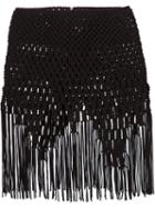 Comme Des Garcons Noir Kei Ninomiya Fringed Hem Braided Skirt