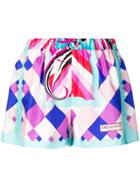 Emilio Pucci Printed Silk Shorts - Pink