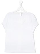 Simonetta Floral T-shirt, Girl's, Size: 14 Yrs, White