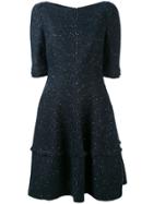 Talbot Runhof Speckled Mini Bell Dress - Blue