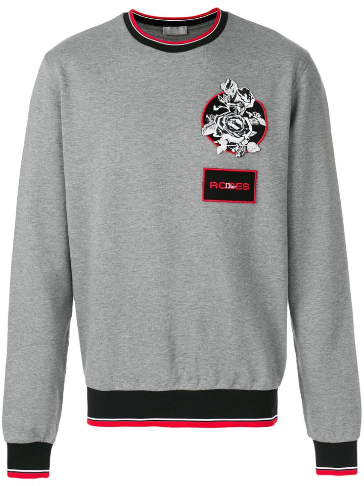 Dior Homme Appliqué Badge Jumper - Grey