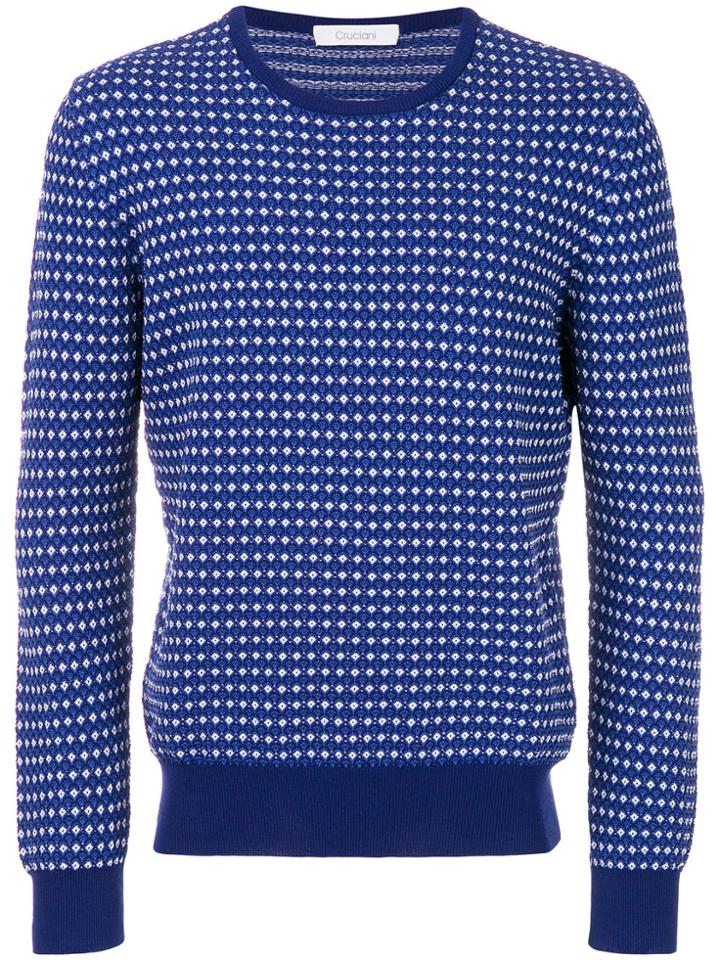 Cruciani Long Sleeved Sweater - Blue