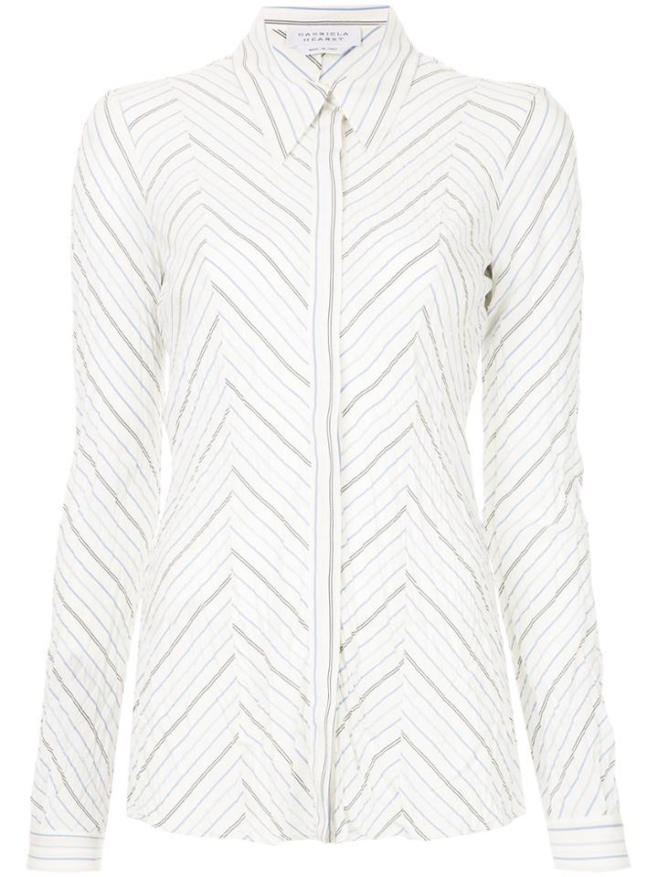 Gabriela Hearst Diagonal Lines Shirt - White