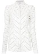 Gabriela Hearst Diagonal Lines Shirt - White