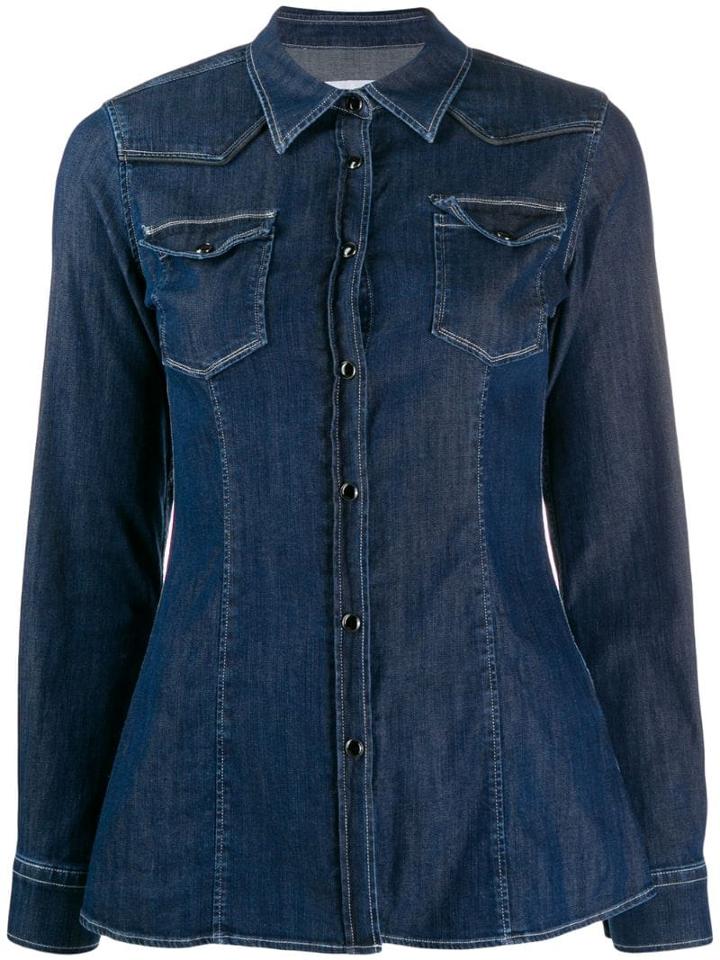Dondup Collared Denim Shirt - Blue