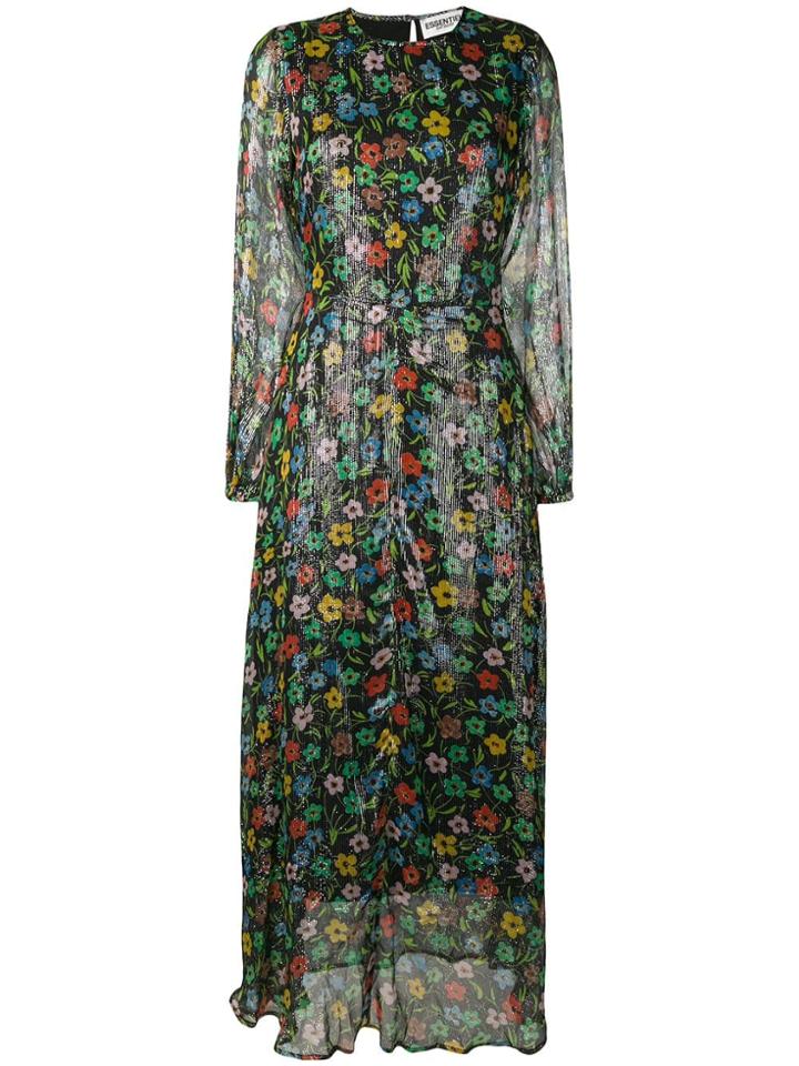 Essentiel Antwerp Floral Sequin Maxi Dress - Black