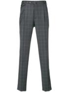 Pt01 Check Tailored Trousers - Grey