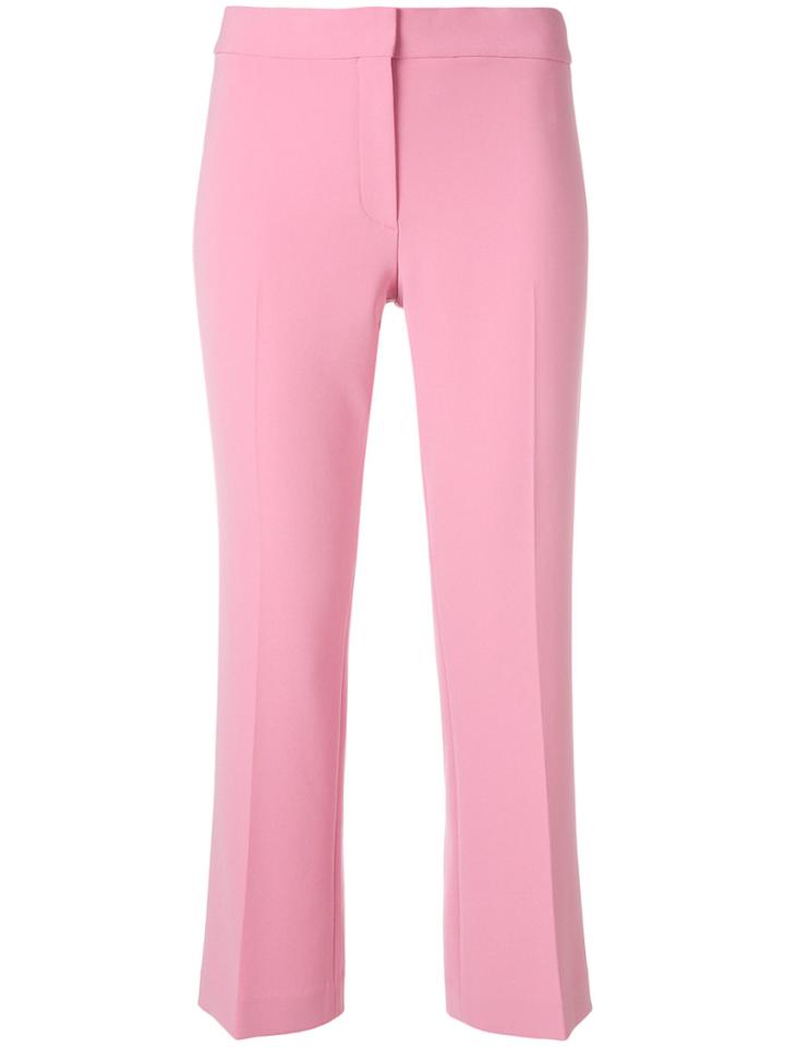 Theory Slim-fit Crop Trousers - Pink & Purple